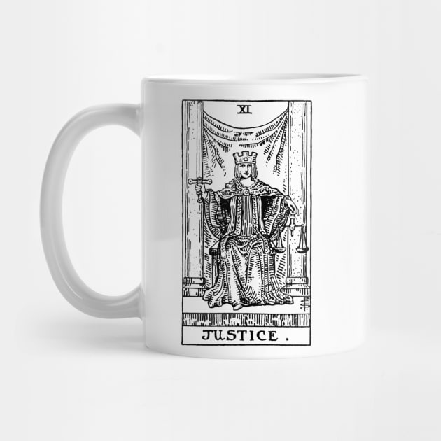 Justice Tarot in black by winterwinter